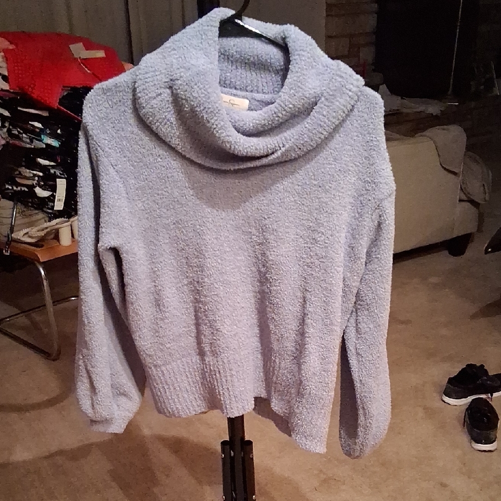 Jessica Simpson Sky Blue Cowl Neck Sweater